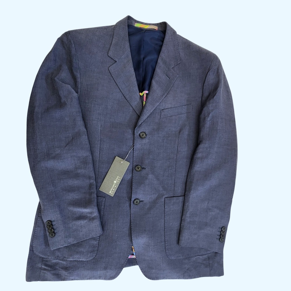Bernard Zins Blazer 54 EU 44 US LARRY Linen Silk Blend Sport Coat Jacket NWT - Picture 3 of 16